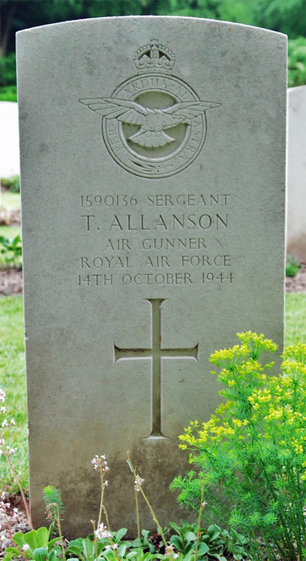 Sgt Thomas Allanson<br /><br /><br />died on active duty - 14.10.1944 - 153 Sqdn.
